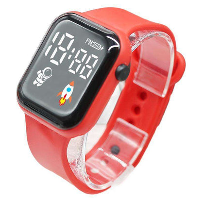 2025 Fashion Digital Watch square LED Screen Silicone Strap Student Smart Watch